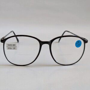NWT Vintage 90's Carbon Fiber School Boy Bi-Focal Reading Glass (S. Brown)
